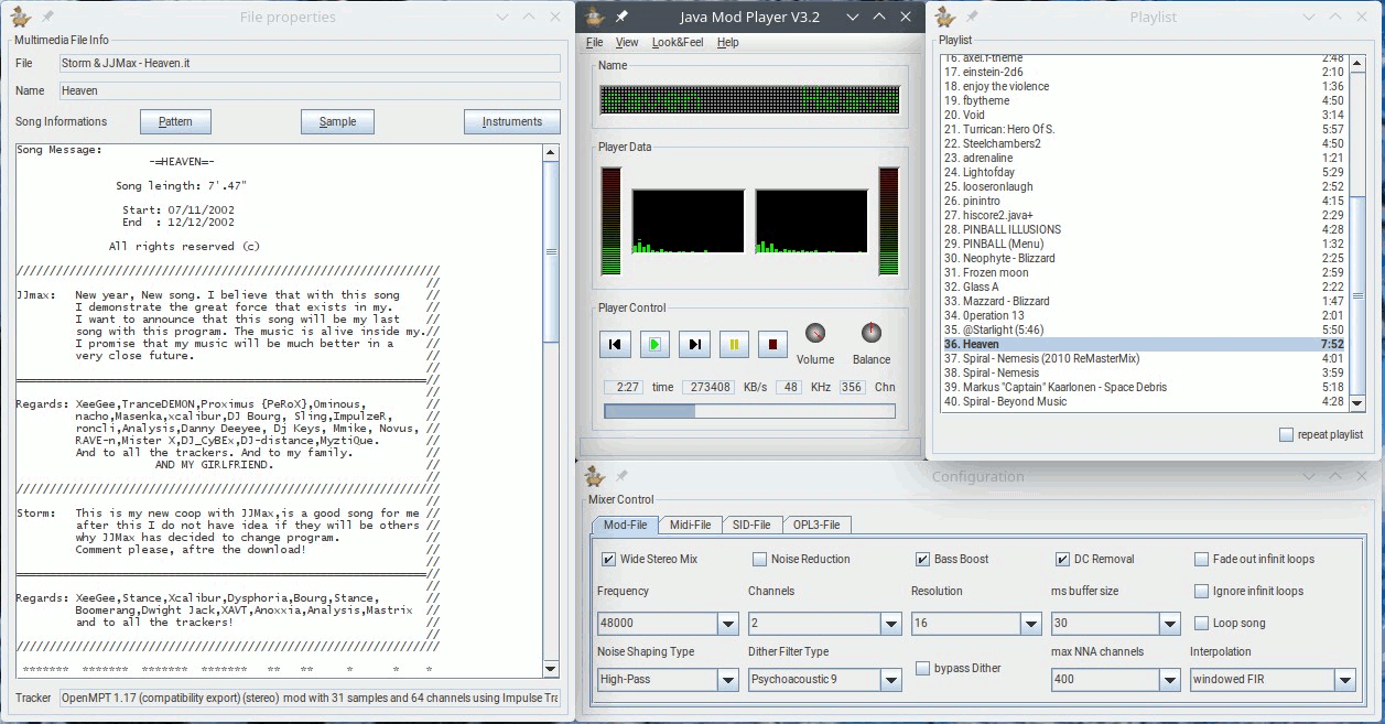 Java Mod Player software